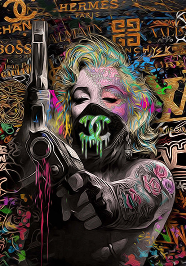 Poster imprimé,Marilyn Monroe, Affiche Pop Art,Décoration murale,Marilyn,Digital peinture,tableau,affiche comics.
