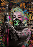 Poster imprimé,Marilyn Monroe, Affiche Pop Art,Décoration murale,Marilyn,Digital peinture,tableau,affiche comics.