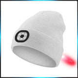 Bonnet LED sécurité enfant – double lumière avant/arrière.